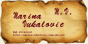 Marina Vukalović vizit kartica